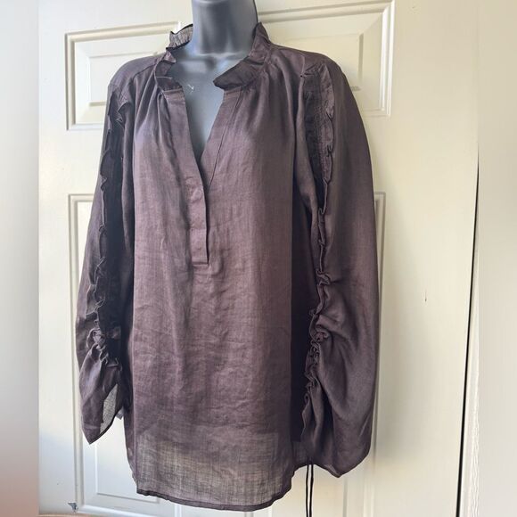 Chicos Ruched Sleeve Top Size 1 / M - Picture 13 of 13
